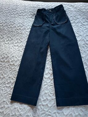 Maeve Anthropologie Navy cropped Pants